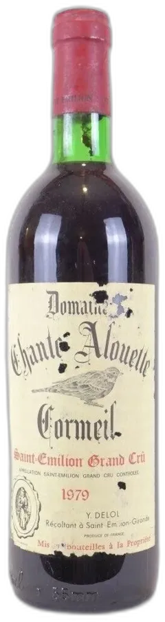 photo 1979 Saint-Émilion Château Chante Alouette Cormeil Grand Cru Rouge Bordeaux