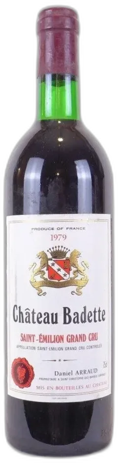 photo 1979 Saint-Émilion Château Badette Grand Cru Rouge Bordeaux