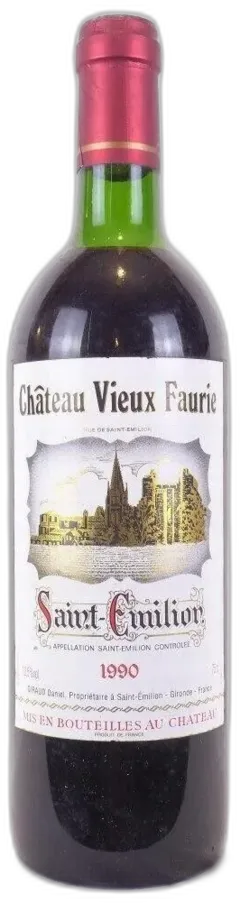 photo 1990 Saint-Émilion Château Vieux Faurie Rouge Bordeaux