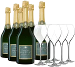 image du vin 6 Champagnes Deutz Brut Classic 6 Flûtes