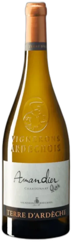 capture du vin Chardonnay "Terre d'Amandier" 2023 les Vignerons Ardéchois