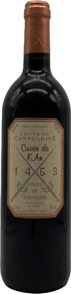photo Château Cantegrive Cuvée de l’an 1453 1994