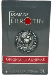 vue du vin Ferrotin "Terre de Roche" Aop Grignan les Adhemar Rouge