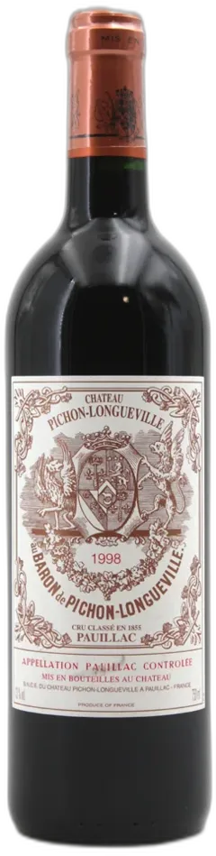photo du vin Château Pichon Baron 1998 Aoc Pauillac