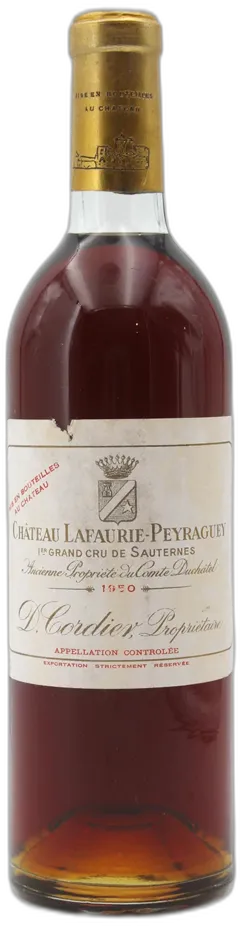 photo Château Lafaurie-Peyraguey 1950 Aoc Sauternes 1er Grand Cru Classé