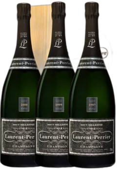 photo Laurent-Perrier Collection Réserves Bruts Millésimes 1997 1999 2000 Magnums Bois