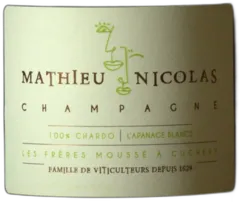 photo Blanc de Blancs l’Apanage Blancs Mathieu-Nicolas