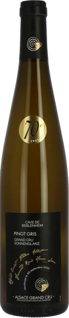 photo Pinot Gris Alsace Grand Cru Sonnenglanz Cuvée 70ème Anniversaire