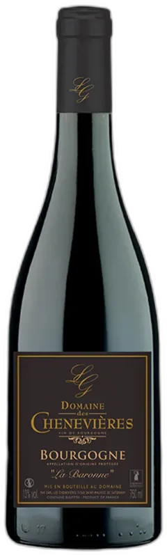 vue du vin Bourgogne Pinot Noir "la Baronne" Domaine des Chenevières