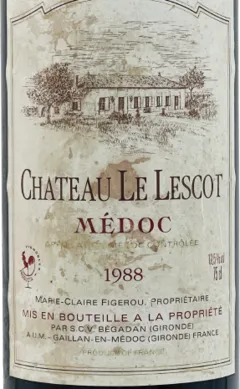 photo du vin Château le Lescot
