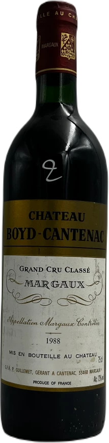 photo Margaux Chateau Boyd Cantenac Rouge 1988