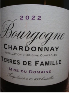photo Bourgogne Chardonnay Terres de Famille Domaine de la Vougeraie 2022