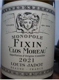 photo Fixin Blanc Clos Moreau Jadot 2021