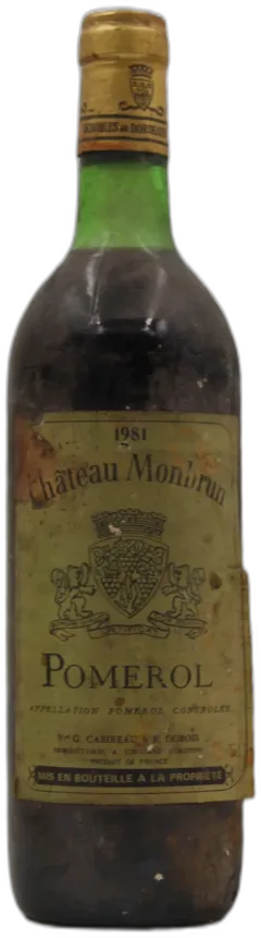 vue du vin Château Montbrun 1981
