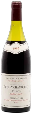 photo Clair Bruno Gevrey Chambertin 1er Cru 1985