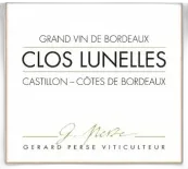 photo du vin Clos Lunelles 2012