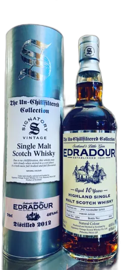 photo du vin Edradour 10 Ans S.v Single Malt Whisky, Ecosse Highlands