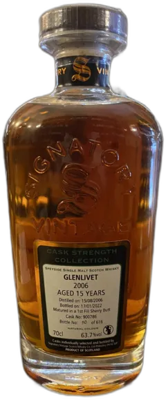 photo du vin Glenlivet 15 Ans S.v 63 7 Single Malt Whisky, Ecosse Speyside