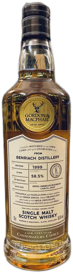 photo Whisky Benriach 21 Ans 1999 G&M