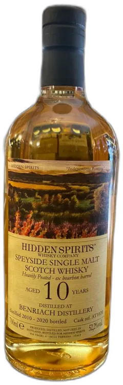 photo Hidden Spirits Benriach 10 Ans 2010 Heavily Peated, 52 2°