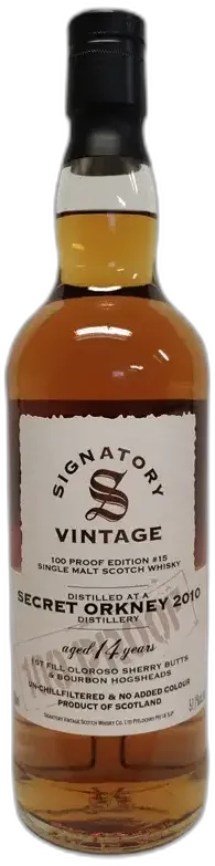 photo Secret Orkney 14 Ans 2010 1st Fill Oloroso Sherry Butts & Bourbon Hogsheads 100 Proof Signatory Vintage Écosse Highlands