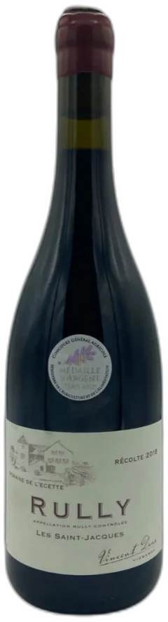 photo du vin Rully Rouge Domaine de l' Ecette "les Saint Jacques" 2020
