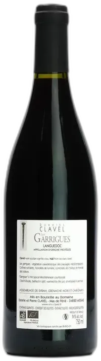 photo du vin Coteaux du Languedoc les Garrigues Clavel