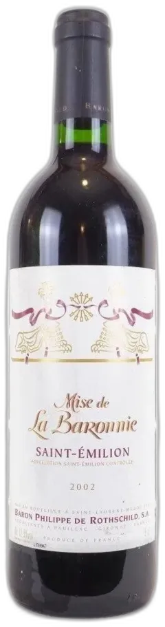 photo 2002 Saint-Émilion Mise de la Baronnie Baron Philippe de Rothschild Rouge Bordeaux