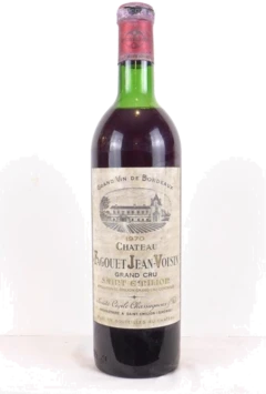 photo 1970 Saint-Émilion Château Fagouet Jean-Voisin Grand Cru Capsule Abîmée) Rouge Bordeaux