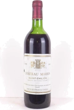 photo 1975 Saint-Émilion Château Marrin Rouge Bordeaux