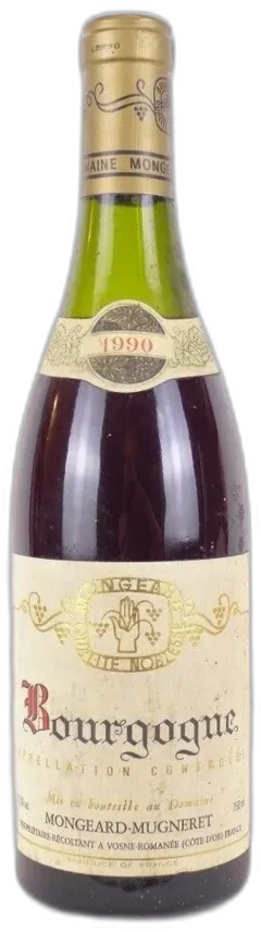 photo 1990 Bourgogne Mongeard-Mugneret Rouge Bourgogne