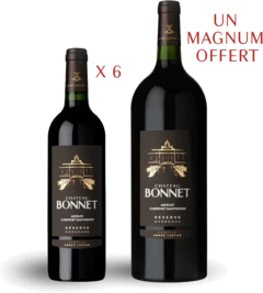photo 💝Offre Château Bonnet Réserve Rouge Bordeaux 2019 1 Magnum 2016 Offert 81 90