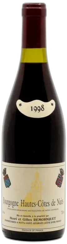 vue du vin Remoriquet Hautes Côtes de Nuits 1998