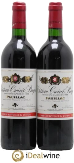 photo Château Croizet Bages 5ème Grand Cru Classé 1998