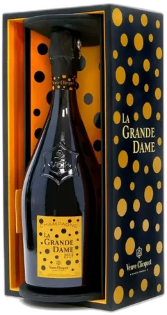 photo Champagne la Grande Dame Blanc 2012 Édition Yayoi Kusama Veuve Clicquot