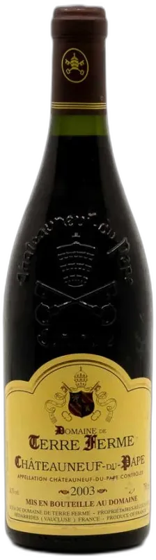 photo du vin Domaine de la Terre Ferme Chateauneuf du Pape 2003