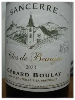 photo Sancerre Clos de Beaujeu Gerard Boulay 2023