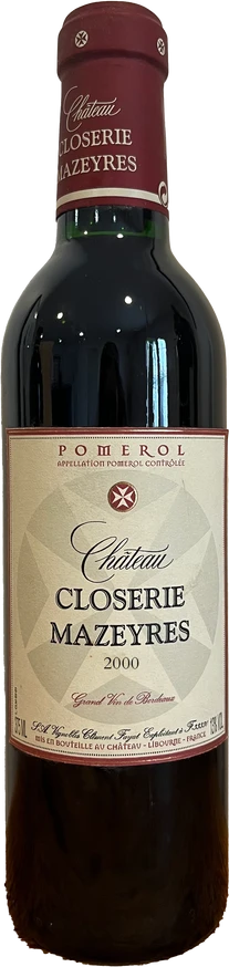 photo Château Closerie de Mazeyres 2000 Bouteille Pomerol