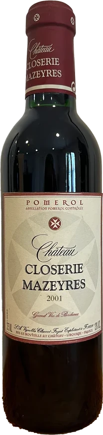 photo Château Closerie de Mazeyres 2001 Bouteille Pomerol