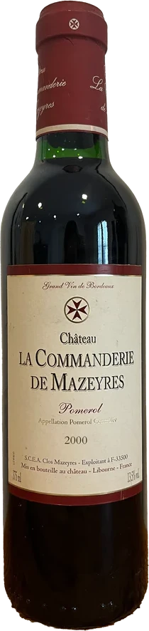 photo Château la Commanderie de Mazeyres 2000 Bouteille Pomerol