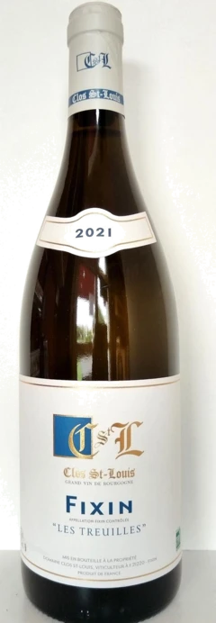 photo Fixin Blanc 'les Treuilles ' Domaine Clos Saint Louis 2021