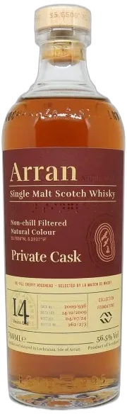 photo du vin Arran 14 Ans Millésime 2009 re-Fill Sherry Hogshead Foundations