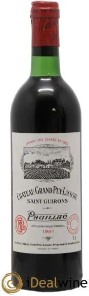 photo Château Grand Puy Lacoste 5ème Grand Cru Classé 1981