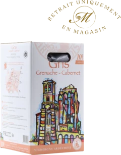 photo Bib 10 Litres Gris d’Ardèche Grenache Cabernet les Vignerons Ardéchois