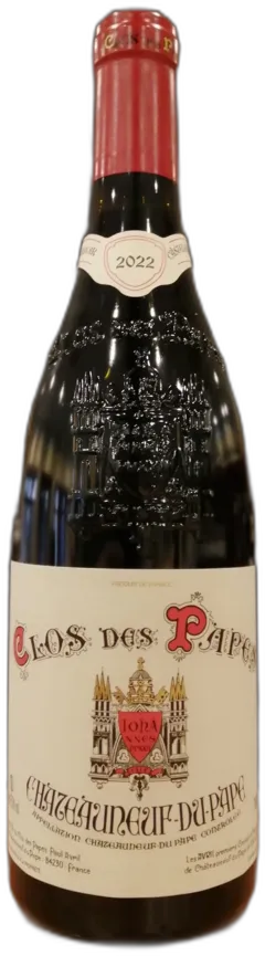 photo Clos des Papes Chateauneuf du Pape Rouge 2022