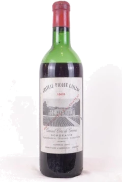 photo 1969 Graves Château Picque Caillou Grand Cru Niveau Bas) Rouge Bordeaux