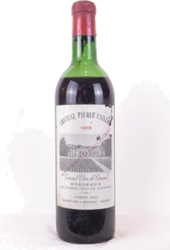 photo 1969 Graves Château Picque Caillou Grand Cru b1 Rouge Bordeaux