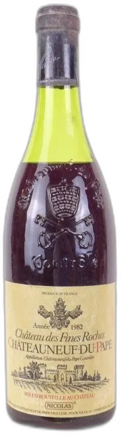 photo 1982 Châteauneuf du Pape Château des Fines Roches Capsule Oxydée) Rouge Rhône