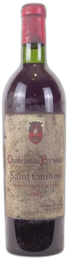 photo 1947 Saint-Émilion Château de Pressac Rouge Bordeaux