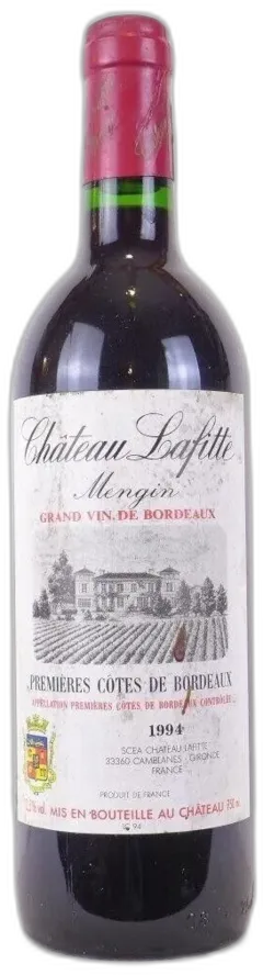 photo 1994 Premières Côtes de Bordeaux Château Lafitte Mengin Rouge Bordeaux